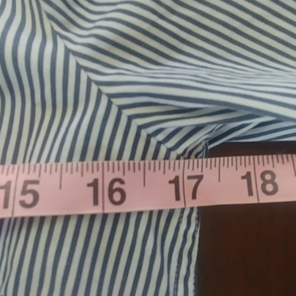 Gap Button Up Down Pin Stripe Professional Top - image 5